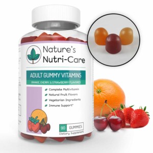 Nature's Nutri-Care Adult Gummy Vitamins - 90 Gummies - Essential Vitamins, Antioxidants, and Minerals - Made in USA