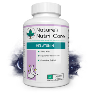 Nature's Nutri-Care Melatonin Chewable Sleep Aid - 3mg - 50 Tablets - Improve Sleep Quality and Jet Lag - Made in USA