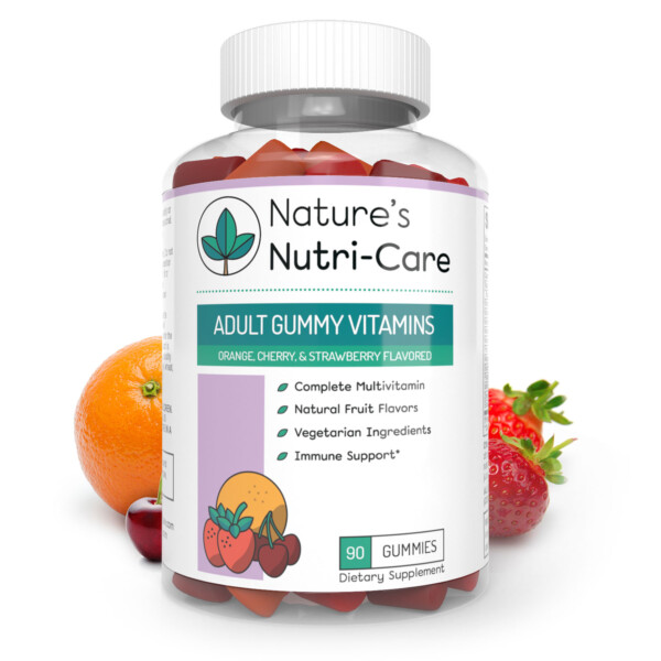 Nature's Nutri-Care Adult Gummy Vitamins - 90 Gummies - Essential Vitamins, Antioxidants, and Minerals - Made in USA