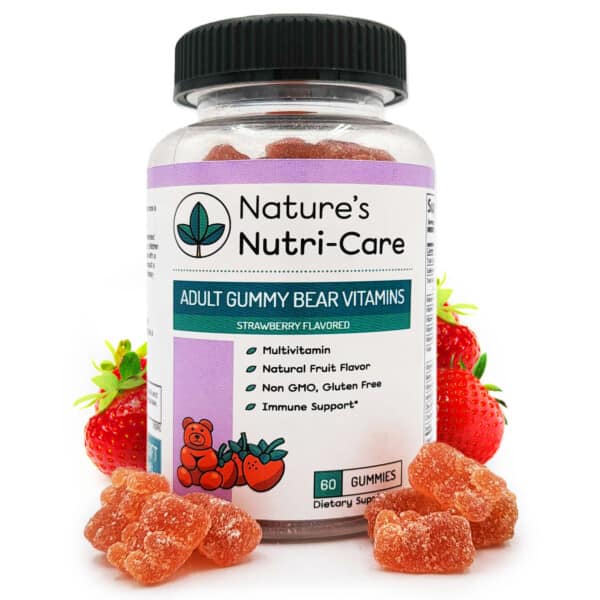 Nature's Nutri-Care Adult Gummy Bear Vitamins - Complete Multivitamin in a Sweet Bear-Shaped Gummy -Vegetarian Gummy Multivitamin - Made in USA